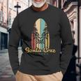Santa Cruz City California Vintage Retro Long Sleeve T-Shirt Gifts for Old Men