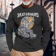 Santa Cruz Skateboard Retro Vintage Skateboarding Skull Boy Long Sleeve T-Shirt Gifts for Old Men