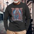 Santa Muerte Saint Death Long Sleeve T-Shirt Gifts for Old Men
