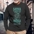 Sativa To Change The Things I Can Indica To Accept -Cannabis Long Sleeve T-Shirt Gifts for Old Men