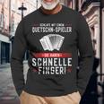 Schlafe Mit Einem Quessschn Player Styrian Harmonica Langarmshirts Geschenke für alte Männer