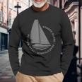 Schwarzes Langarmshirts mit Segelboot-Design, Vendee Globe Herausforderung Geschenke für alte Männer