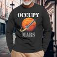 Sci-Fi Space Interstellar Rocket Starship Occupy Mars Long Sleeve T-Shirt Gifts for Old Men
