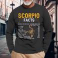Scorpio Facts Zodiac Sign Personality Horoscope Facts Long Sleeve T-Shirt Gifts for Old Men