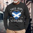 Scotland Flag Scottish Flag Scotland Langarmshirts Geschenke für alte Männer