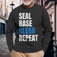 Seal Base Clear Repeat Car Body Painter Automotive Long Sleeve T-Shirt Gifts for Old Men