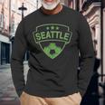 Seattle Throwback Classic Long Sleeve T-Shirt Gifts for Old Men