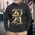 Senior Class Of 2024 Congrats Graduate Last Day Of School Long Sleeve T-Shirt Gifts for Old Men
