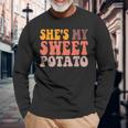 She Is My Sweet Potato I Yam Couples Valentine's Day Long Sleeve T-Shirt Gifts for Old Men