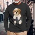 Shih Tzu Puppy In Pocket Langarmshirts Geschenke für alte Männer