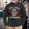 Shit Show Crew Member Skull Boss Manager Skeleton Long Sleeve T-Shirt Gifts for Old Men