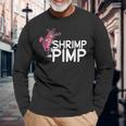 Shrimp Pimp Cherry Neocaridina Aquarium Freshwater Shrimp Long Sleeve T-Shirt Gifts for Old Men