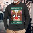 Sicker Than Your Average On Stupid Face For Sick Long Sleeve T-Shirt Gifts for Old Men