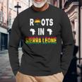 Sierra Leone African Diaspora Ancestry Dna Roots Africa Map Long Sleeve T-Shirt Gifts for Old Men