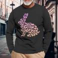 Silhouette Bunny For Rabbit Lover Girls Rabbit Long Sleeve T-Shirt Gifts for Old Men
