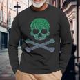 Silhouette Icon Pirate Skull & Crossbones Boys Pirate Long Sleeve T-Shirt Gifts for Old Men
