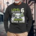 Six 6Th Birthday Decoration Boy 6Yr 6 Year Old Birthday Long Sleeve T-Shirt Gifts for Old Men
