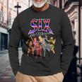 The Six Wives Of Henry Viii Six The Musical Six Retro Long Sleeve T-Shirt Gifts for Old Men
