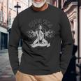 Skull Motorcycle Biker Babe Hot Chick Sexy Flames Long Sleeve T-Shirt Gifts for Old Men