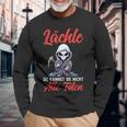 Smile Du Kannst Sie Nicht Alle Töten Grim Reaper Langarmshirts Geschenke für alte Männer