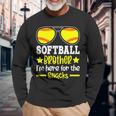 Softball Brother I'm Just Here For The Snacks Retro Long Sleeve T-Shirt Gifts for Old Men