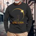 Solar Eclipse 2024 Dog Totality Long Sleeve T-Shirt Gifts for Old Men