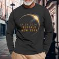 Solar Eclipse 2024 State New York Total Solar Eclipse Long Sleeve T-Shirt Gifts for Old Men