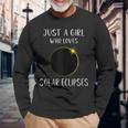 Solar Eclipse Girls Love 2024 Total Solar Eclipse Long Sleeve T-Shirt Gifts for Old Men