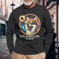 Solar Eclipse Shiba Inu Wearing Glasses Pet April 8 2024 Long Sleeve T-Shirt Gifts for Old Men