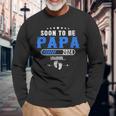 Soon To Be Papa Est 2024 Retroatertag New Daddy Langarmshirts Geschenke für alte Männer