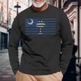 South Carolina State Flag United States American Flag Long Sleeve T-Shirt Gifts for Old Men