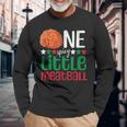 Spicy Little Meatball Italian 1St Birthday 1 Year Old Party Long Sleeve T-Shirt Gifts for Old Men