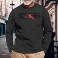 Squash Ball Court Shoes Racket Long Sleeve T-Shirt Gifts for Old Men