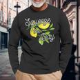 Squeeze The Day Lemons And Leaves Cute Long Sleeve T-Shirt Gifts for Old Men