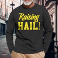 State Of Michigan Raising Hail U M Ann Arbor Mi Aa Long Sleeve T-Shirt Gifts for Old Men