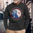 Statue Of Liberty Nation Of Immigrants Patriotic Long Sleeve T-Shirt Gifts for Old Men