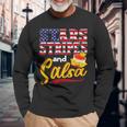 Sterne Streifen Und Salsa Mexiko Us Mexikanisch Amerikanisch Langarmshirts Geschenke für alte Männer