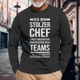 Stolzer Chef Eines Fantastische Teams Chef Sayings Langarmshirts Geschenke für alte Männer