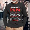 Stolzer Papa Einer Tollen Graduate Class Of 2024 Langarmshirts Geschenke für alte Männer