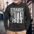 Straight Outta 1983 Great Birthday Long Sleeve T-Shirt Gifts for Old Men