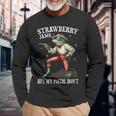 Strawberry Jams But My Pistol Don't Frog Meme Long Sleeve T-Shirt Gifts for Old Men