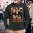 Sugar Skull Total Solar Eclipse Turn Around Bright Eyes Long Sleeve T-Shirt Gifts for Old Men
