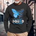 Support Aquad Butterfly Long Sleeve T-Shirt Gifts for Old Men