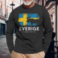 Sweden Scandinavia Swedish Elk Bull Midsomar Sverige Langarmshirts Geschenke für alte Männer