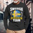 Swedish Drinking Team Sweden Flag Beer Party Idea Long Sleeve T-Shirt Gifts for Old Men