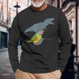 T-Rex Senegal Parrot Birb Memes Dinosaur Parrot Long Sleeve T-Shirt Gifts for Old Men