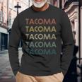 Tacoma Washington Pride Vintage State Retro 70S Washington Long Sleeve T-Shirt Gifts for Old Men