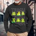 Teacher Cute Frogs Pet Animal Lover Teaching School Student Long Sleeve T-Shirt Gifts for Old Men