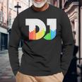 Texto De Dj Con Ecualizador De Coloración Led Para Discjockey Dj Camiseta de manga larga Regalos para ancianos