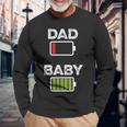 Tired Dad Low Battery Baby Full Charge Long Sleeve T-Shirt Gifts for Old Men